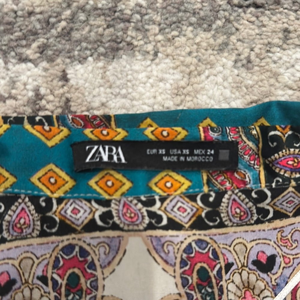 Zara Multicolor Long Sleeve Dress - Picture 2 of 4